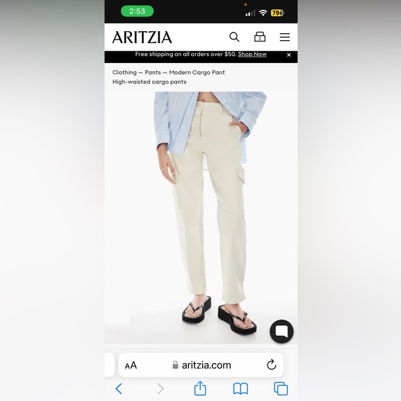 Aritzia modern cargo pant - Picture 2 of 5